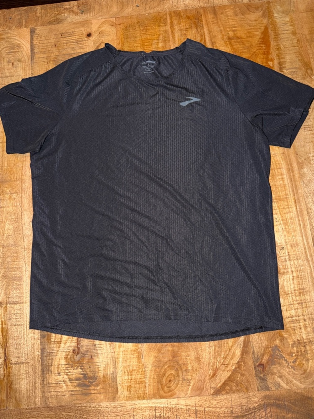 Brooks Black Short-Sleeve Performance Tee